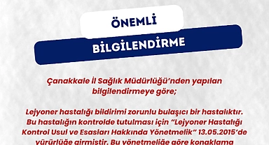 Bozcaada Belediyesi’nden lejyoner hastalığı eğitimi duyurusu