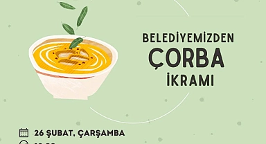 Bozcaada Belediyesi'nden sıcak çorba ikramı