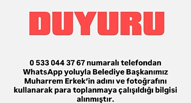 Dolandırıcılar, Başkan Erkek'in fotoğrafını kullanarak para istedi