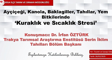Dr. İrfan Öztürk'ten çiftçilere kuraklık ve sıcaklık stresi eğitimi