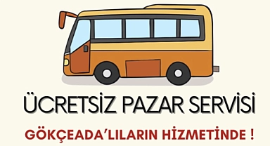 Gökçeada Belediyesi'nden ücretsiz pazar servisi hizmeti