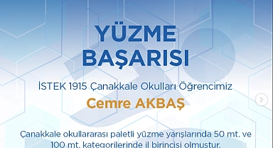 İSTEK 1915 Koleji, paletli yüzmede Çanakkale şampiyonu!