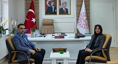 Mustafa Altındağ, İl Millî Eğitim Müdürü Mine Hayta’yı ziyaret etti