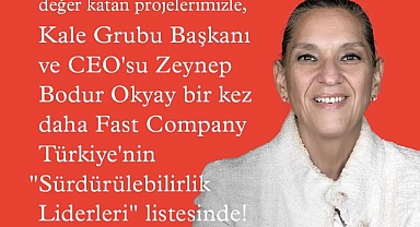 Zeynep Bodur "Türkiye’nin Sürdürülebilirlik Liderleri" listesine girdi