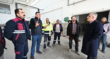Çanakkale Belediyesi Başkan Vekili Muhammed Güngör belediye birimlerini ziyaret etti