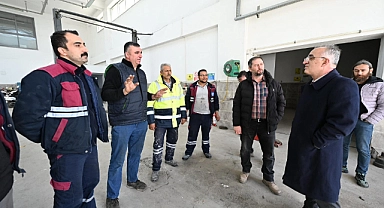 Çanakkale Belediyesi Başkan Vekili Muhammed Güngör belediye birimlerini ziyaret etti
