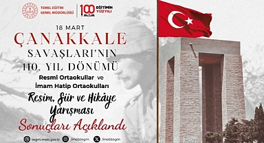 Çanakkale Savaşları'nın 110. yılı anısına düzenlenen yarışmanın sonuçları açıklandı