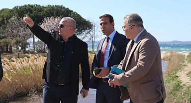 Geyikli’de Çakal Deresi Taşkın Kontrol İnşaatına iceleme