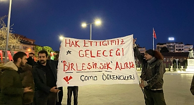 İmamoğlu'nun gözaltı kararı için Çanakkaleliler sokakta