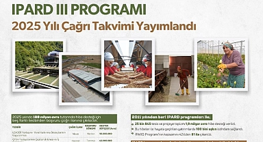 IPARD III programı 2025 yılı çağrı takvimi açıklandı!