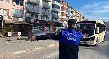 Lapseki'de toplu taşıma araçları denetlendi