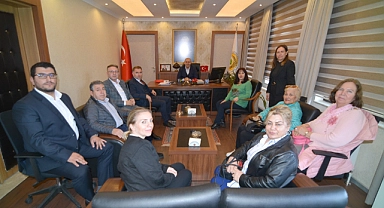 Şehit Aileleri ve Gazilerden Orman Bölge Müdürü Enver Demirci'ye ziyaret