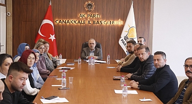 AK Parti Çanakkale İl Yönetimi haftalık olağan toplantısını gerçekleştirdi