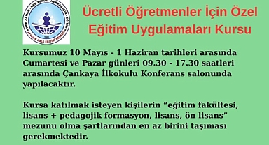 Ayvacık'ta Ücretli Öğretmenler İçin “Özel Eğitim Uygulamaları” kursu başlayacak