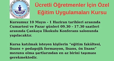 Ayvacık'ta Ücretli Öğretmenler İçin “Özel Eğitim Uygulamaları” kursu başlayacak