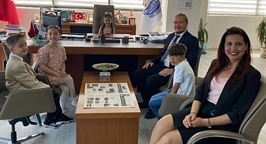 Başkan Öztürk makamını çocuklara devretti