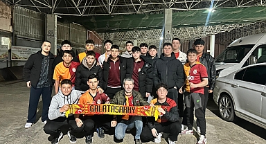 Çan'da Galatasaraylı taraftarların galibiyet sevinci