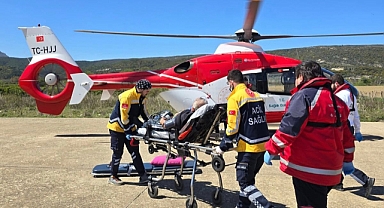 Gökçeada’da Kalp Krizi Geçiren Hasta Helikopter Ambulansla Çanakkale’ye Sevk Edildi