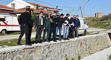 Gökçeada'da taşkın kontrol çalışmaları yerinde incelendi