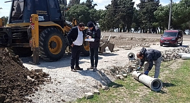 Gümüşçay'da mezarlık mevkiinde hummalı çalışma