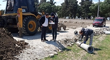 Gümüşçay'da mezarlık mevkiinde hummalı çalışma