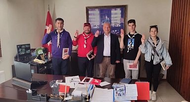 İzci liderlerinden Başkan Göztepe’ye ziyaret