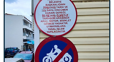 Küçükkuyu'da liman içi bölgesi araç trafiğine kapatıldı