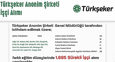 Türkşeker’den Dev İşçi Alımı! Başvurular ne zaman?
