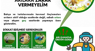 Yenice İlçe Tarım Müdürlüğü'nden arılar için duyarlı ilaçlama uyarısı