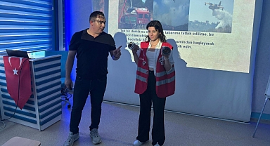Çanakkale'de Genç Kızılay Gönüllülerine orman yangınlarıyla mücadele eğitimi verildi