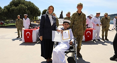 Çanakkale’de özel bireyler temsili askerlik gururu yaşadı