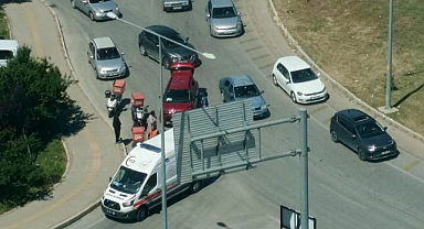 ÇOMÜ kavşağında trafik kazası! Bir kişi yaralandı