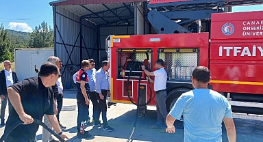 ÇOMÜ Taşıt İşletme Şube Müdürlüğü personeline yangınla mücadele eğitimi
