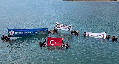 Gökçeada'da Dünya Çevre Günü’nde deniz dibi ve sahil temizliği