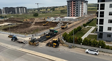 Karacaören Mevkii’nde üstyapı çalışmaları sürüyor