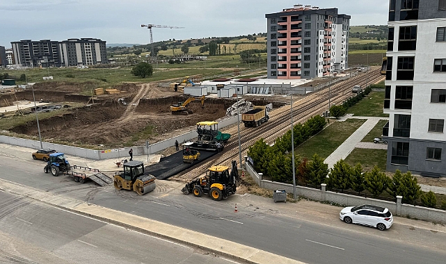 Karacaören Mevkii’nde üstyapı çalışmaları sürüyor