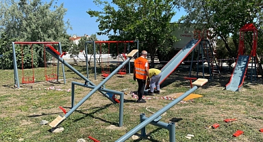 Lapseki'de yaz öncesi çalışmalar sürüyor