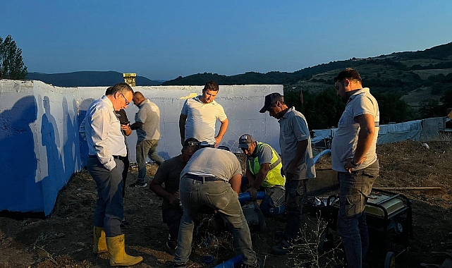 Biga’da su hattı çalışmalarında sona gelindi
