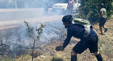 ÇABiP ve orman gönüllüleri yangını büyümeden söndürdü