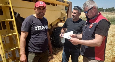 Çanakkale’de yangın riskine karşı Biçerdöver kontrolleri gerçekleştiriliyor
