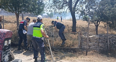 Çanakkale'de yangın yerleşim alanlarını tehdit ediyor