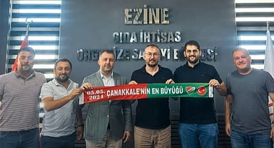 Ezinespor’dan Ezine Gıda OSB’ye ziyareti