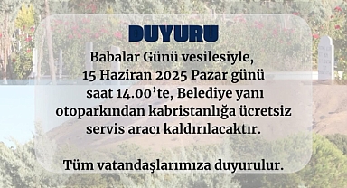 Gökçeada Belediyesi'nden anlamlı Babalar Günü duyurusu: Mezarlığa ücretsiz otobüs seferi!