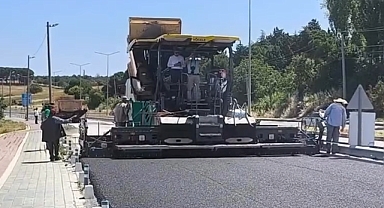 Lapseki Gestaş İskele yolu’nda asfalt çalışmaları tamamlandı