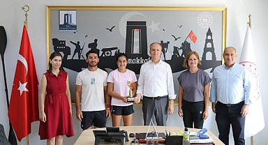 Milli sporcu Ela Andıç’tan İl Müdürü Ömer Kalkan’a ziyaret