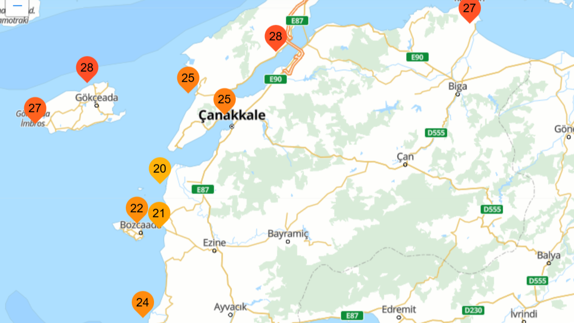 Çanakkale'de deniz suyu sıcaklıkları 28 dereceyi gördü