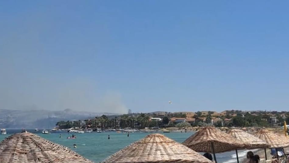 Gelibolu'da tarım arazisinde yangın