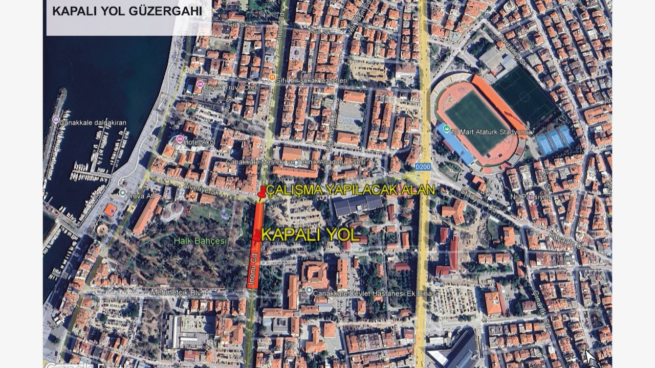 İnönü Caddesi 29 Temmuz’da Trafiğe Kapanıyor!