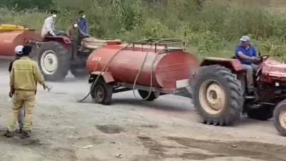 Jant Üzerinde Yangına Giden Çiftçi Gönülleri Fethetti