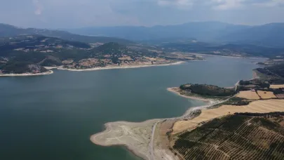 Bayramiç Barajı'nda su seviyesi yüzde 40'a geriledi
